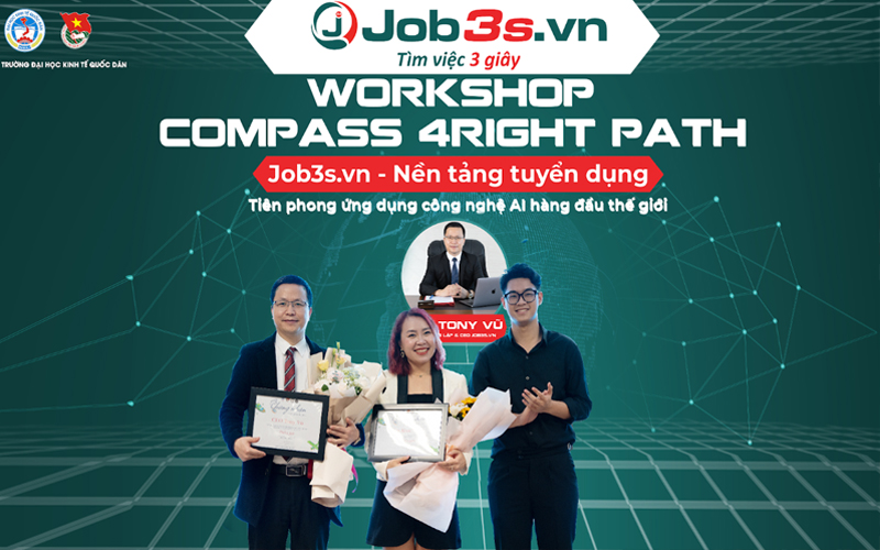 CEO Tony Vũ của Job3s.online diễn giả được mong chờ nhất tại workshop (Người ngoài cùng bên trái)