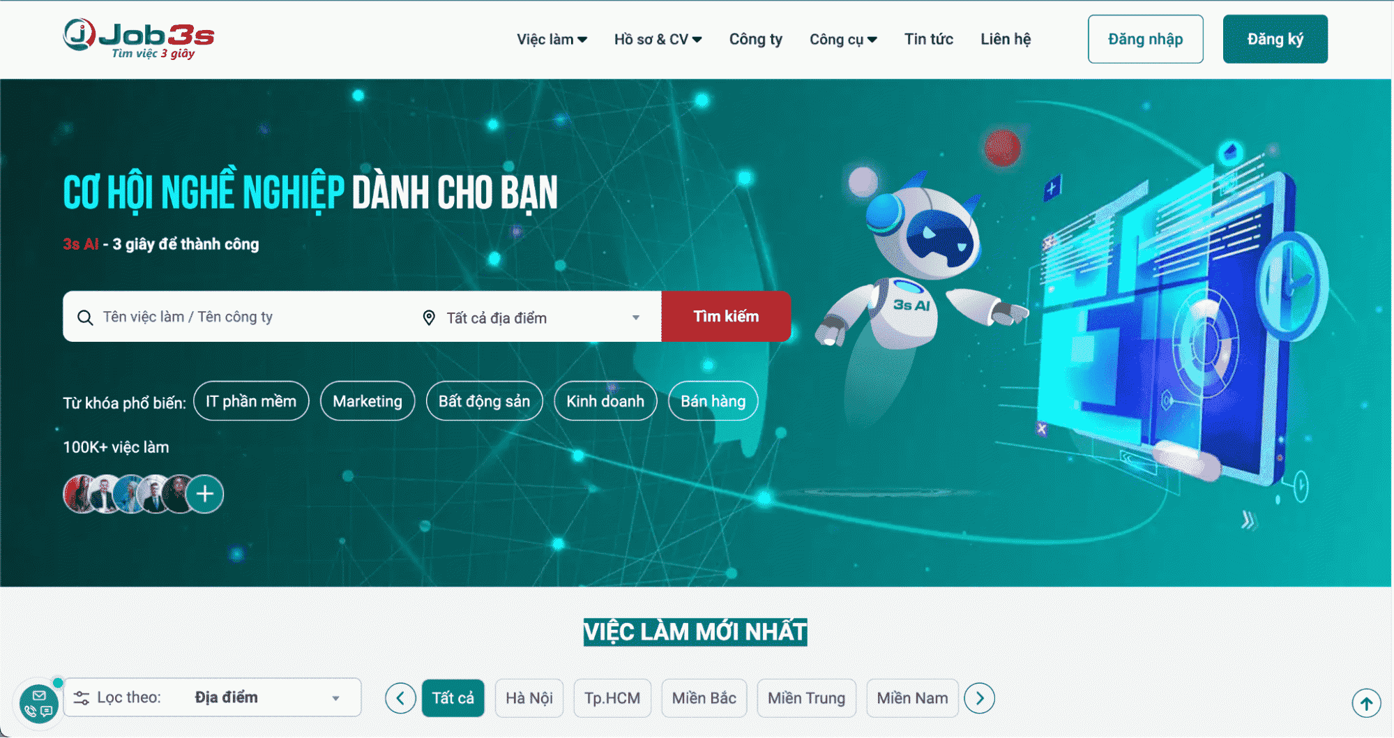 Truy cập vào website job3s.online 