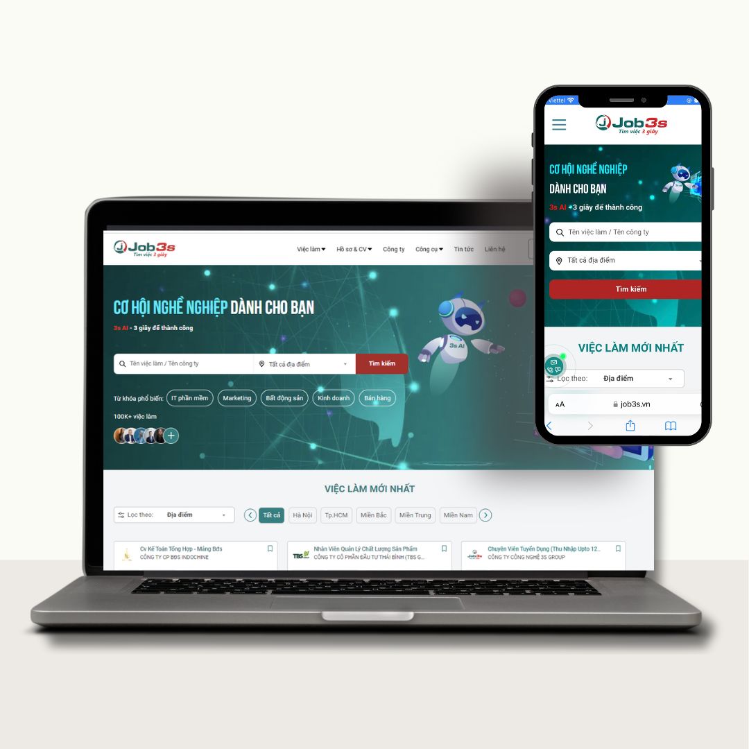 Công nghệ chính là chìa khóa giúp đội ngũ job3s.online vượt qua nhiều đối thủ