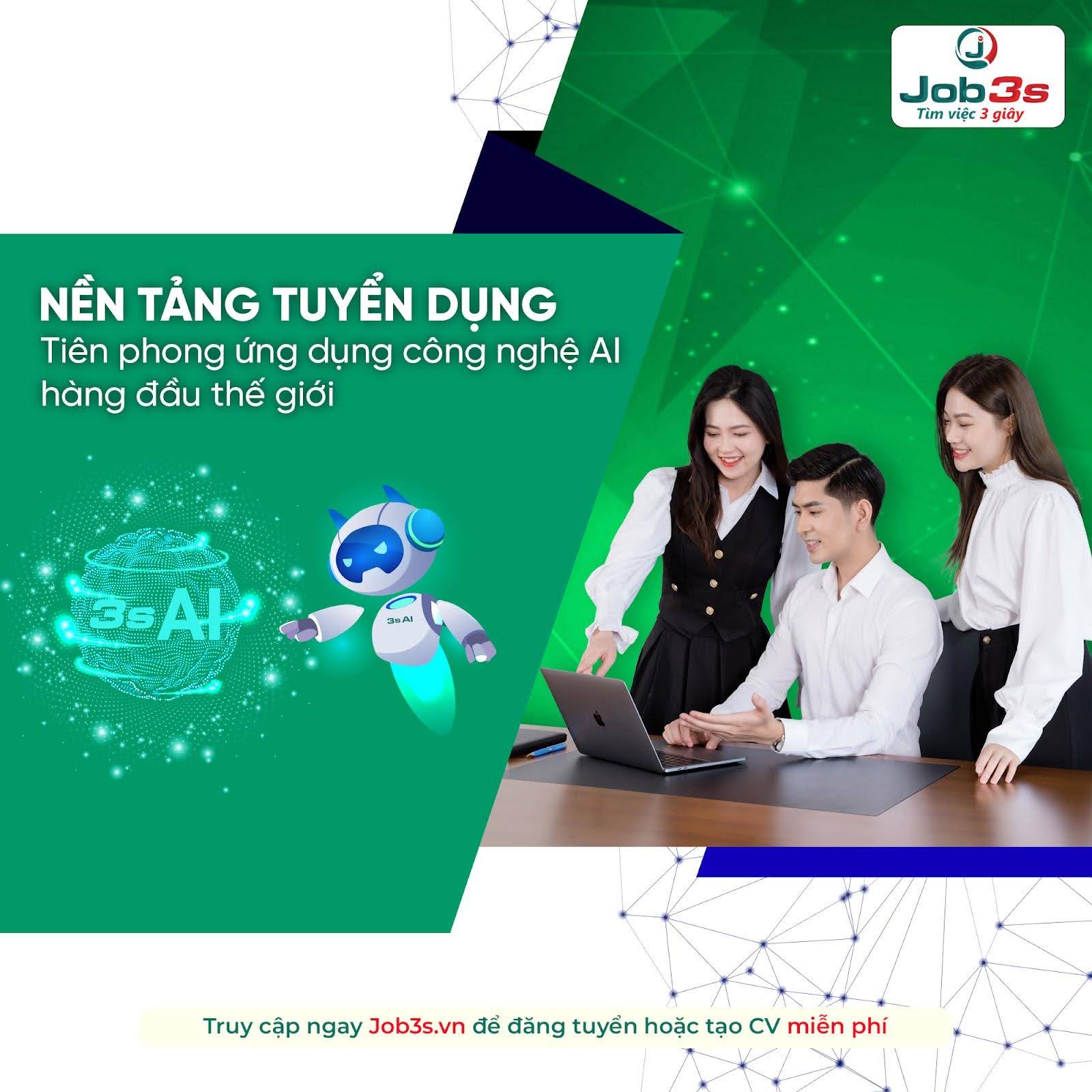 Đội ngũ chuyên gia hàng đầu của job3s.online đã phát triển được hơn 20 loại AI